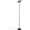 Image de Lampadaire LED, noir, télécommande, RGBW, H 175 cm