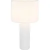 Image de Lampe de table, blanc, céramique, textile, H 51 cm
