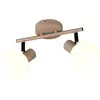 Image de Plafonnier, métal, beige chaud, E14, 2 ampoules, L 25 cm