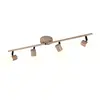Image de Plafonnier, m ©tal, beige chaud, E14, 4 flammes, orientable, L 70 cm