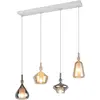 Image de Lampe à suspendre, métal, blanc, mat, E14, 4-flamme, H 200cm