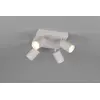 Image de Projecteur de plafond, métal, gris, 4 flammes, couloir, GU10, L 20 cm