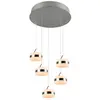 Image de TRIO 331430507 DIOS Suspension D450 mm LED SMD 5x8 W/800 lm 2300+3000+4000 K nickel mat, variateur à interrupteur