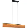 Image de Suspension LED, bois, variateur tactile, hauteur réglable, L 110 cm