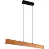 Image de Suspension LED, bois naturel, variateur tactile, L 115 cm