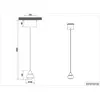 Image de Suspension LED, noir mat, choix de la température de couleur, H 200cm