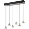 Image de Suspension LED, nickel mat, changement de couleur, H 200 cm