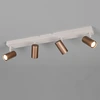 Image de Plafonnier Spot Moderne Beige 4 Feux Gu10 Orientables