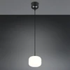 Image de Suspension Cylindrique En Verre Blanc Et Noir 1xe14 10w Signe Rl