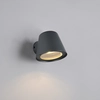 Image de Applique Murale Extérieure Noire Inclinée À Abat-jour Conique, 1xgu10 5w, Beni
