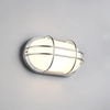 Image de Applique Murale Extérieure Industrielle Tumen Trio Grise Métal Grille E27 10w Ip44
