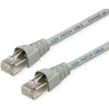 Image de Telegärtner 100007973 RJ45 Network cable, patch cable CAT 6A S/FTP 1.00 m Grey double shielding, incl. detent, Flame-retardant 1 pc(s)