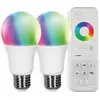 Image de MUELLER-LICHT tint LED Birnenform, 9,5W, E27, 2x blanc+couleur + FB 3er Set