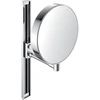 Image de Miroir de soins de beauté et de rasage emco, réfléchissant des deux côtés, grossissement 3x et 7x, rond, bras flexible, glissière, non éclairé, 109500115