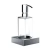 Image de Emco - Liaison Du Distributeur De Savon Liquide 182100102 Chromé , Verre De Cristal Clair, Pompe À Métal