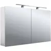 Image de emco mee armoire à glace lumineuse LED, aluminium, 2 portes, modèle apparent, lampe LED, 1200mm, 949805053