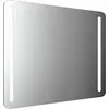 Image de emco MI 290 Miroirs lumineux LED avec coins arrondis et 2 bandes lumineuses à gauche et à droite, avec fonction mémoire, hauteur 800mm, 449829009