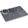 Image de KERBL Schleckmatte XL 30 x 20 cm (Grau, Silikon, zur langsamen Futteraufnahme)