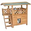 Image de Maisonnette Pour Chat En Bois   2 Niveaux   Résistante Aux Intempéries   Dimensions 77 X 50 X 73 Cm   Pour Chats De Petite Taille   Kerbl