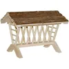 Image de Kerbl Heukrippe Nature (Natur, L x B x H 45 x 32 x 33 cm, mit abnehmbarem Dach)
