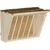 Image de Râtelier à foin XL Nature en bois naturel avec siège 28 x 20,5 x 22 cm