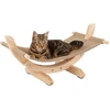 Image de Kerbl Canapé pour chats hamac SIESTA 2.0, brun avec support en bois, 61x37x29cm ; 81559