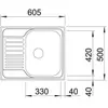 Image de Evier à encastrer 45cm inox - Blanco - 516524 - tipo 45 s mini