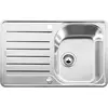 Image de BLANCO LANTOS 45 S-IF Compact Evier à bord plat / acier inoxydable / finition brossée / réversible / excentrique