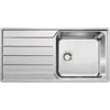 Image de Blanco Lemis XL 6 S-if - 1 évier XL + égouttoir - 1000 x 500 - Siphon - Vidange manuelle - Acier inoxydable brossé - Blanco