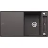 Image de BLANCO AXIA III 5 S-F, SILGRANIT® PuraDur®, gris roche, réversible, planche à découper en bois incluse