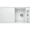 Image de BLANCO AXIA III 5 S-F, SILGRANIT® PuraDur®, blanc, réversible, planche à découper en bois incluse
