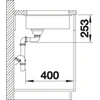 Image de BLANCO SUBLINE 160-U, SILGRANIT® PuraDur®, gris pierre, sansde vidange à distance