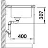 Image de Evier à encastrer 530x460mm gris - Blanco - 523433 - subline 500-u