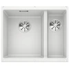 Image de Blanco SUBLINE 340/160-U 555 x 460 mm blanc 523552 1 évier Sans égouttoir Avec bac à Cuve à gauche