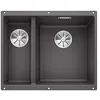 Image de BLANCO SUBLINE 340/160-U   Évier de Cuisine Double Sous Plan pour Meubles Bas de 60 cm de Large   SILGRANIT   Gris   523559 en occasion ou reconditionné