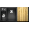 Image de BLANCO AXIA III 6 S, SILGRANIT® PuraDur®, anthracite, cuve à gauche, avec planche à découper en bois