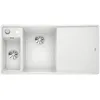 Image de BLANCO AXIA III 6 S-F, SILGRANIT® PuraDur®, blanc, cuve à gauche, avec planche à découper en verre