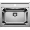 Image de Blanco Evier à encastrer Dana 6 - Lavabo à encastrer avec robinet à panier 3 1/2 pouce, inox brossé