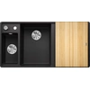 Image de Blanco Silgranit Evier, Axia III 6 S-F, noir 990 x 500 mm, cuve principale à gauche