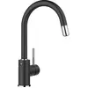 Image de Blanco Robinet de cuisine avec douchette MIDA-S testé DVGW noir mat 526146