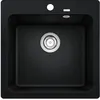 Image de BLANCO Evier NAYA 5 en NOIR avec vidage sansde vidage / Découpe : 495 x 490 mm / Silgranit