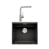 Image de Pack Évier Noir + Mitigeur Inox Brossé - Blanco - 528440