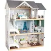 Image de Small Foot Maison de poupée Villa en Bois 3 étages, façade Ouverte et vaste mobilier, dès 3 Ans, 11802, Gris en occasion ou reconditionné