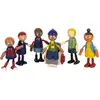 Image de Figurines en bois famille avec fauteuil roulant