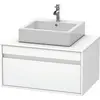 Image de Duravit Ketho Meuble sous-lavabo sur console suspendu, 800x426x550 mm, 1 tiroir,pour vasque à poser au centre, KT669401818