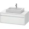Image de Duravit Ketho Meuble sous-lavabo sur console suspendu, 1000x426x550 mm, 1 tiroir, pour lavabos à poser au centre, KT669501818