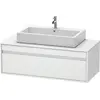 Image de Duravit Ketho Meuble sous-lavabo sur console suspendu, 1200x426x550 mm, 1 tiroir, pour vasque à poser au centre, KT669601818