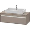 Image de Duravit Ketho Meuble sous-lavabo sur console suspendu, 1200x426x550 mm, 1 tiroir, pour vasque à poser au centre, KT669604343