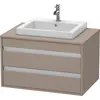 Image de Duravit Ketho Meuble sous-vasque sur console suspendu, 800x496x550 mm, 2 tiroirs, pour lavabo à encastrer au centre, KT675404343
