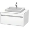 Image de Duravit Ketho Meuble sous-lavabo sur console suspendu, 800x426x550 mm, 1 tiroir,pour lavabo à encastrer au centre, KT679401818